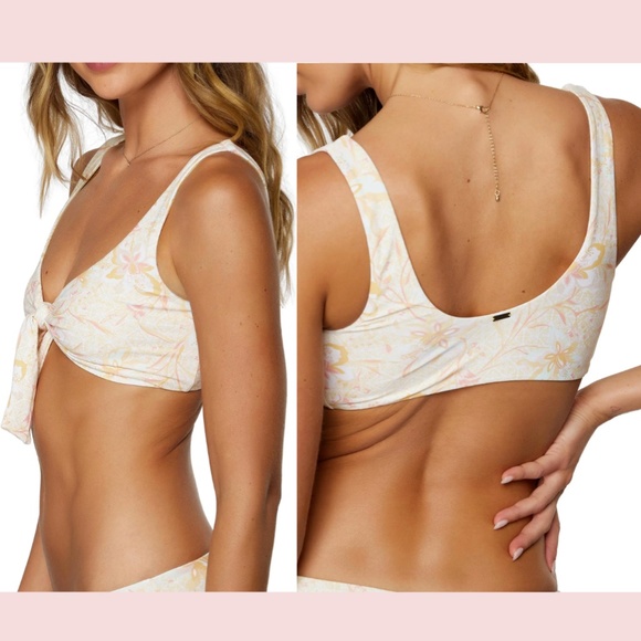 NWT $55 O'Neill [ Medium ] Sydney Mavericks Bikini‎ Top in Straw Yellow - Picture 2 of 15